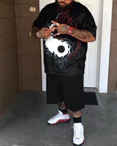 Men's Plus Size Black Degory Planet Two-Piece Set